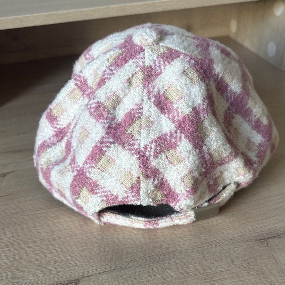 Wyeth by Todd Magill Pink and Cream Checkered Cap Hat - Picture 7 of 8